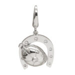 Piaget Baseball Hat Horseshoe pendant white gld dia(no chain)