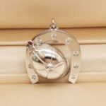 Piaget Baseball Hat Horseshoe pendant white gld dia(no chain) - Image 5