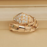 Bvlgari Serpenti ring 18k rose gold, diamond, Medium - Image 2