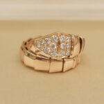 Bvlgari Serpenti ring 18k rose gold, diamond, Medium - Image 3