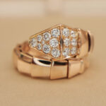 Bvlgari Serpenti ring 18k rose gold, diamond, Medium - Image 8