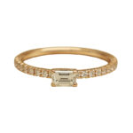 Cartier Etincelle ring 18k rose gold, emerald cut diamond, 48