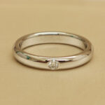 Harry Winston HW Wedding ring Platinum med single diamond, 49 - Image 2