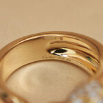 Cartier Panthère ring 18k yellow gold diamond emerald onyx 56 - Image 8