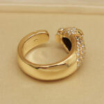 Cartier Panthère ring 18k yellow gold diamond emerald onyx 56 - Image 10