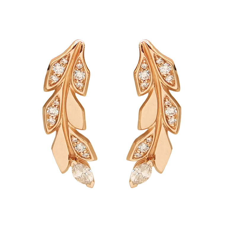 105515 Tiffany & Co. earrings 18k rose gold, diamond - Image 1