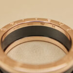 Bvlgari B.zero1 ring two-band 18k rose gold black ceramic, 64 - Image 3