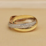 Cartier Trinity ring 18k tri-colour gold, diamond, 49 - Image 2