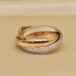 Cartier Trinity ring 18k tri-colour gold, diamond, 49 - Image 3