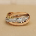 Cartier Trinity ring 18k tri-colour gold, diamond, 49 - Image 7