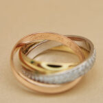 Cartier Trinity ring 18k tri-colour gold, diamond, 49 - Image 8