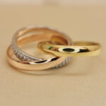 Cartier Trinity ring 18k tri-colour gold, diamond, 49 - Image 10