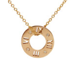 Tiffany Atlas necklace 18k rose gold, 4 diamonds