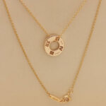 Tiffany Atlas necklace 18k rose gold, 4 diamonds - Image 3