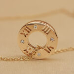 Tiffany Atlas necklace 18k rose gold, 4 diamonds - Image 4