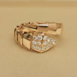 Bvlgari Serpenti ring 18k rose gold diamond, XL - Image 5