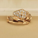 Bvlgari Serpenti ring 18k rose gold diamond, XL - Image 6