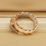 Bvlgari Serpenti ring 18k rose gold diamond, XL - Image 8