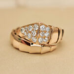 Bvlgari Serpenti ring 18k rose gold diamond, XL - Image 2