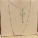 Tiffany Key necklace platinum diamond, yellow diamond - Image 5