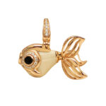 Qeelin Qin Qin Goldfish pendant smll rose gold,diam(no chain)