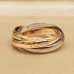 Cartier Trinity ring classic 18k tri colour-gold 5 diam, 61 - Image 2