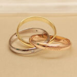 Cartier Trinity ring classic 18k tri colour-gold 5 diam, 61 - Image 4