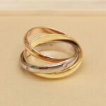 Cartier Trinity ring classic 18k tri colour-gold 5 diam, 61 - Image 5