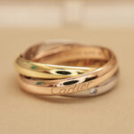 Cartier Trinity ring classic 18k tri colour-gold 5 diam, 61 - Image 7