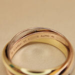 Cartier Trinity ring classic 18k tri colour-gold 5 diam, 61 - Image 9