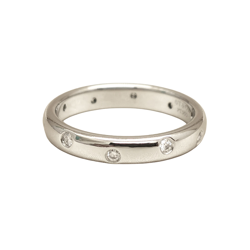 105553 Tiffany & Co. wedding ring platinum 10 diamonds, 9 - Image 1