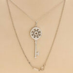 Tiffany & Co. Key medium Platinum, white gold chain, diamond - Image 3
