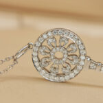 Tiffany & Co. Key medium Platinum, white gold chain, diamond - Image 6