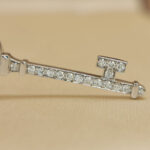 Tiffany & Co. Key medium Platinum, white gold chain, diamond - Image 7