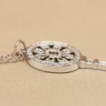 Tiffany & Co. Key medium Platinum, white gold chain, diamond - Image 10