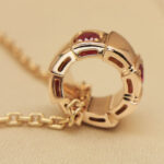 Bvlgari Serpenti Viper necklace 18k rose gold, ruby - Image 3