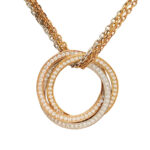 Cartier Trinity necklace 18k tricolor diamond