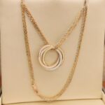 Cartier Trinity necklace 18k tricolor diamond - Image 9