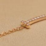 Tiffany & Co. T Smile pendant small 18k rose gold diamond - Image 10