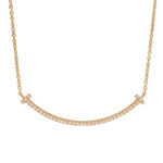 Tiffany & Co. T Smile pendant small 18k rose gold diamond