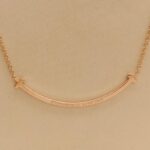 Tiffany & Co. T Smile pendant small 18k rose gold diamond - Image 9