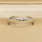 Tiffany & Co. Elsa Peretti ring wide platinum 9 diamonds, 11 - Image 9
