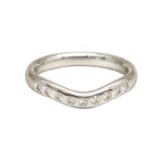 Tiffany & Co. Elsa Peretti ring wide platinum 9 diamonds, 11