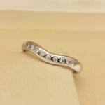 Tiffany & Co. Elsa Peretti ring wide platinum 9 diamonds, 11 - Image 8