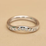 Tiffany & Co. Elsa Peretti ring wide platinum 9 diamonds, 11 - Image 7