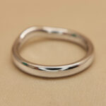 Tiffany & Co. Elsa Peretti ring wide platinum 9 diamonds, 11 - Image 6