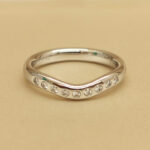 Tiffany & Co. Elsa Peretti ring wide platinum 9 diamonds, 11 - Image 3