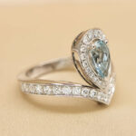 Chaumet Joséphine Aigrette ring white gold diam aquamarine,48 - Image 3