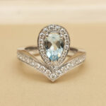 Chaumet Joséphine Aigrette ring white gold diam aquamarine,48 - Image 7