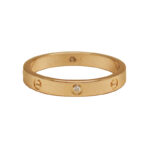 Cartier Love ring narrow 18k rose gold 4 diamonds, 49